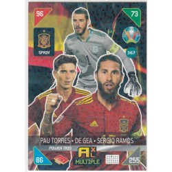 PAU TORRES -DE GEA-SERGIO RAMOS PANINI ADRENALYN XL UEFA EURO 2020 KICK OFF - 367 - MULTIPLE - MAESTROS & PRODIGIES