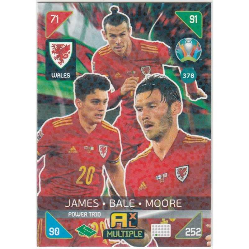 JAMES-BALE-MOORE PANINI ADRENALYN XL UEFA EURO 2020 KICK OFF - 378 - MULTIPLE -POWER TRIO