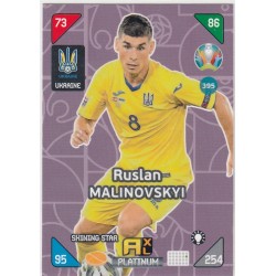RUSIAN MALINOVSKYI PANINI ADRENALYN XL UEFA EURO 2020 KICK OFF - 395 - PLATINUM -SHINING STAR