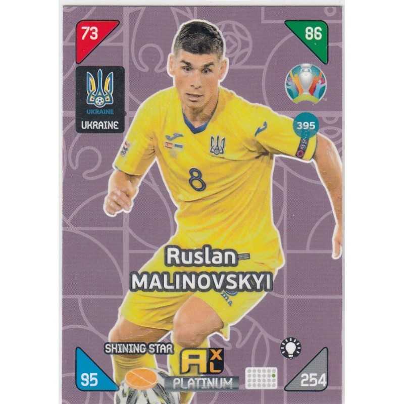 RUSIAN MALINOVSKYI PANINI ADRENALYN XL UEFA EURO 2020 KICK OFF - 395 - PLATINUM -SHINING STAR