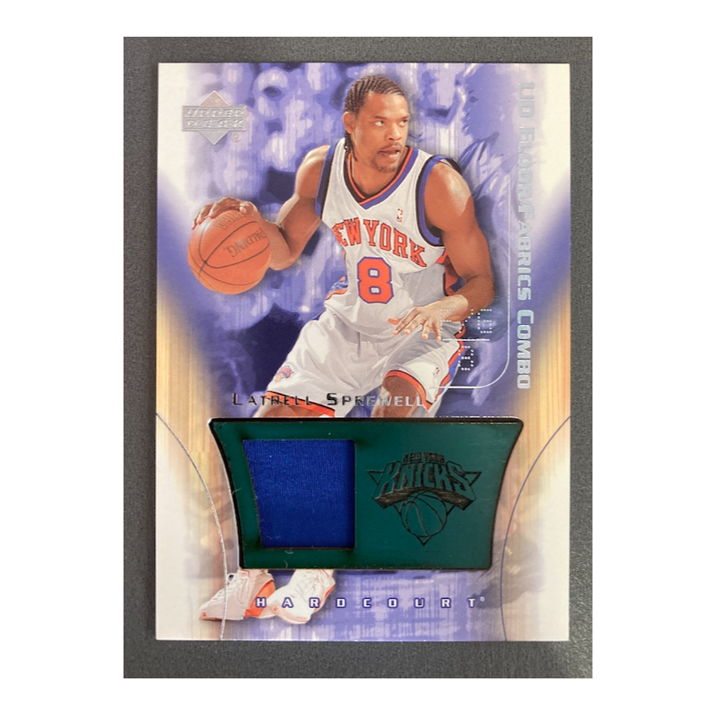 LATRELL SPREWELL 2003 UPPER DECK FLOOR FABRICS COMBO LS-FF BLUE FLOOR GREEN