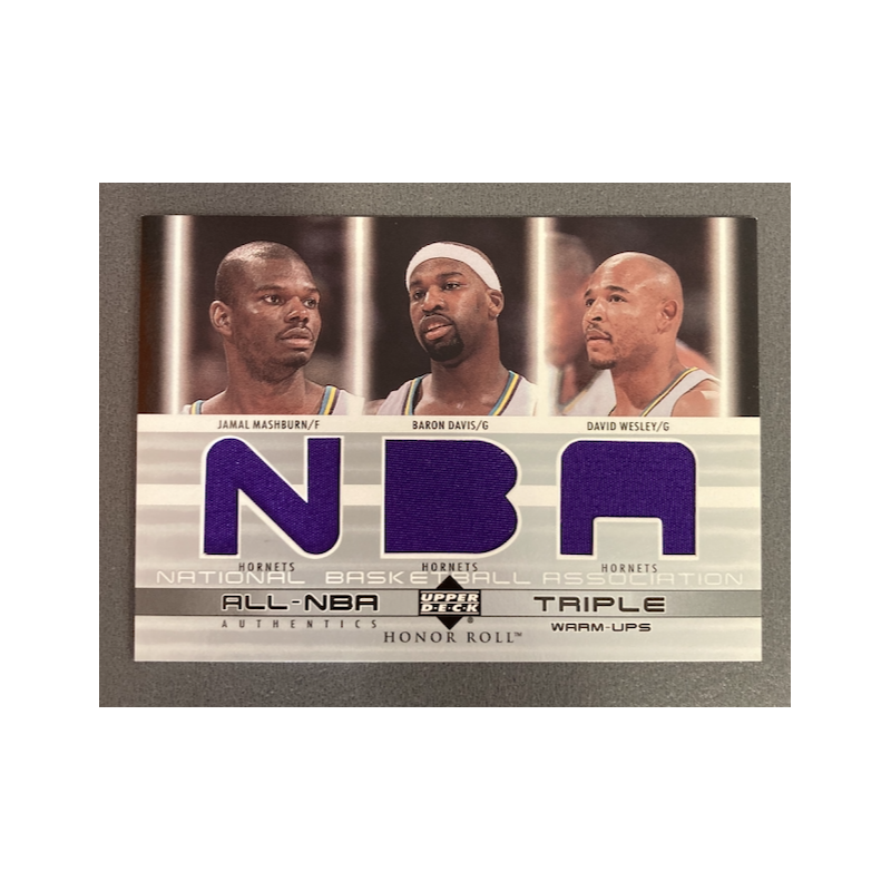 MASHBURN / WESLEY / DAVIS 2002 UPPER DECK HONOR ROLL TRIPLE JERSEY