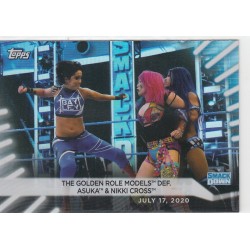 ASUKA - NIKKI CROSS 2021 TOPPS WWE WOMEN'S DIVISION DIVISION WRESTLING- RAINBOW FOIL - 45