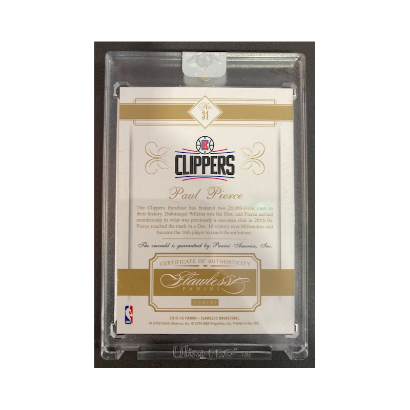PAUL PIERCE 2015 FLAWLESS EMERALD 5/5