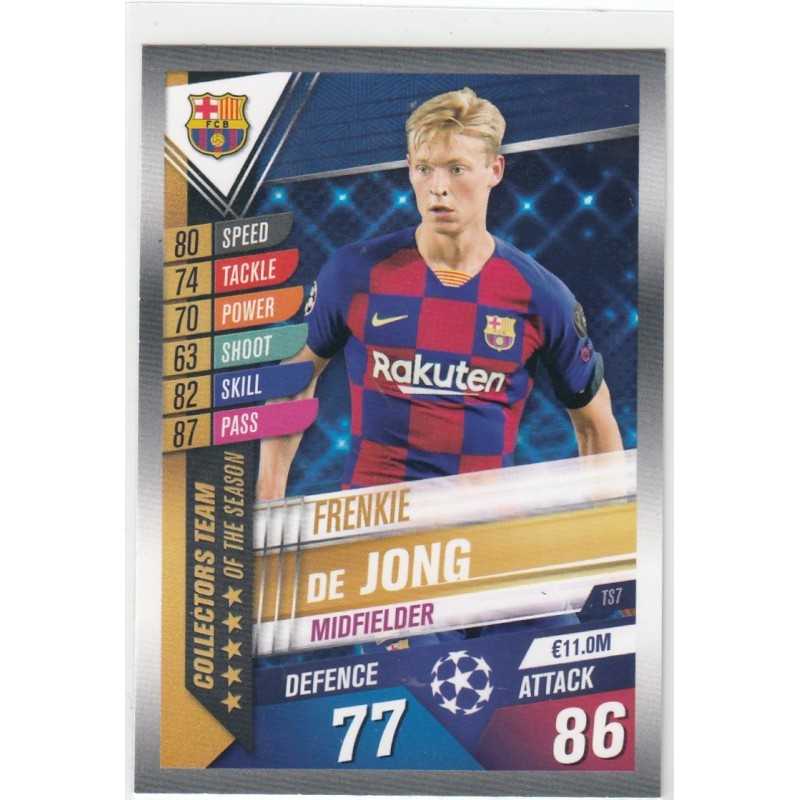 FRENKIE DE JONG TOPPS MATCH ATTAX 101 -2019/20 - FC BARCELONA - TS7