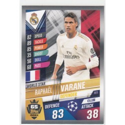 RAPHAEL VARANE TOPPS MATCH ATTAX 101 -2019/20 - REAL MADRID C.F. - W65