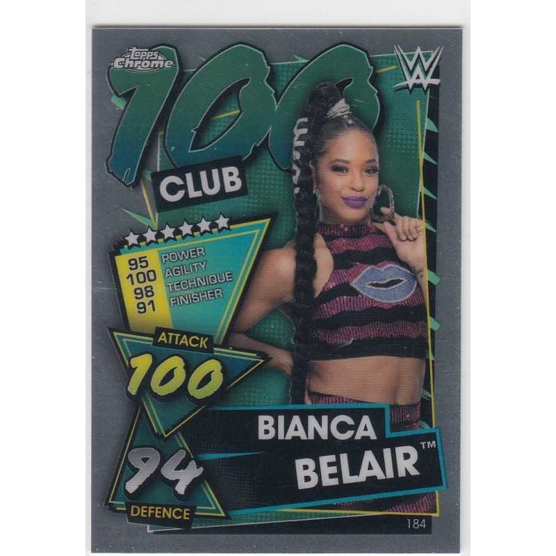 BIANCA BELAIR -2021 TOPPS CHROME SLAM ATTAX WWE - 100 CLUB - 184