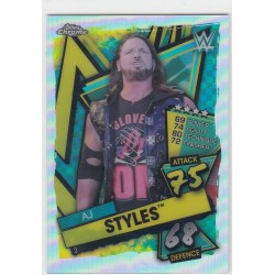 AJ STYLES  -2021 TOPPS CHROME SLAM ATTAX WWE - REFRACTOR  - 2
