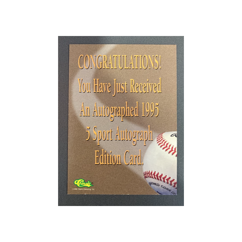 DOUG MILLION 1995 CLASSIC 5 SPORT AUTOGRAPH