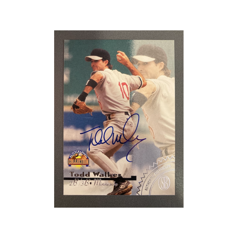TODD WALKER 1996 SCORE BOARD AUTOGRAPH
