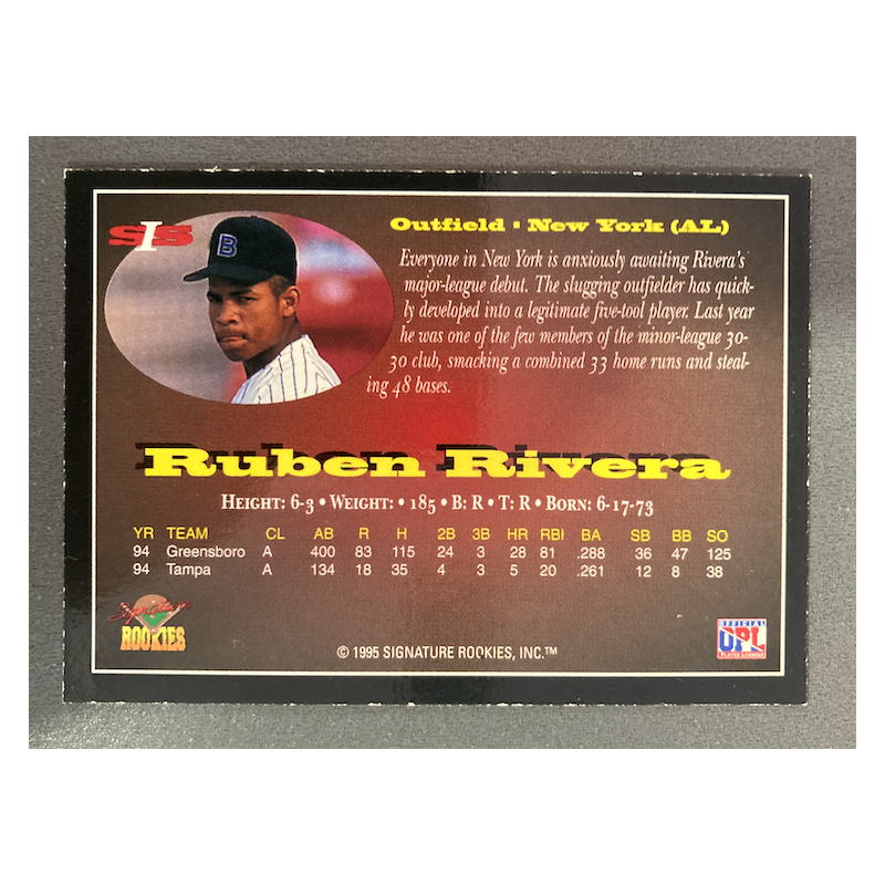 RUBEN RIVERA 1996 SIGNATURE ROOKIES 21/250 - EX CONDITION