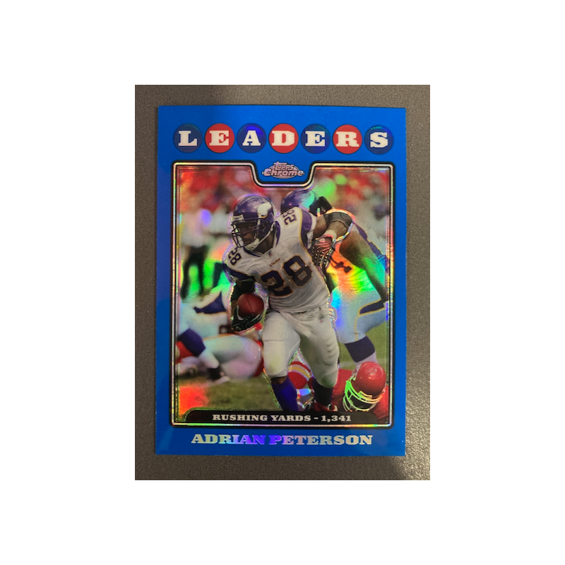 ADRIAN PETERSON 2008 TOPPS RUSHING YARDS REFRACTOR BLUE
