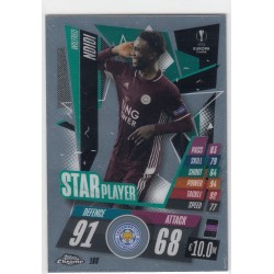 WILFRED NDIDI - 2020-21 TOPPS CHROME MATCH ATTAX LEAGUE CHAMPIONS - LEICESTER CITY -166