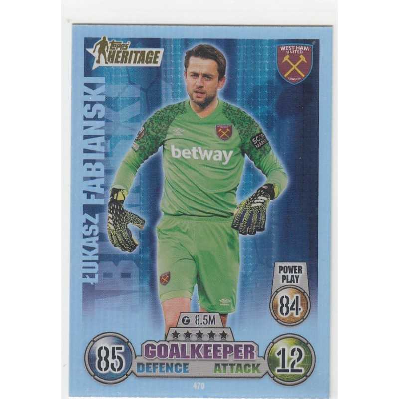 LUKASZ FABIANSKI - 2021-22 TOPPS MATCH ATTAX -HERITAGE -470 - WEST HAM UNITED FC