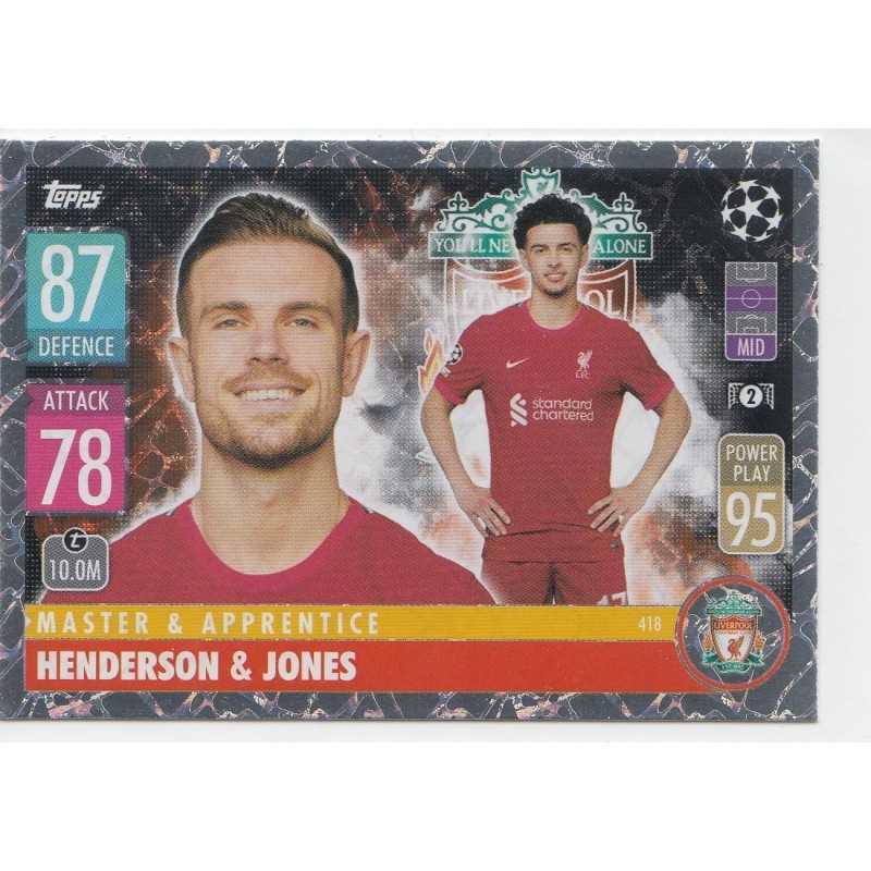 HENDERSON JONES - 2021-22 TOPPS MATCH ATTAX - MASTER APPRENTICE -418 - LIVERPOOL FC