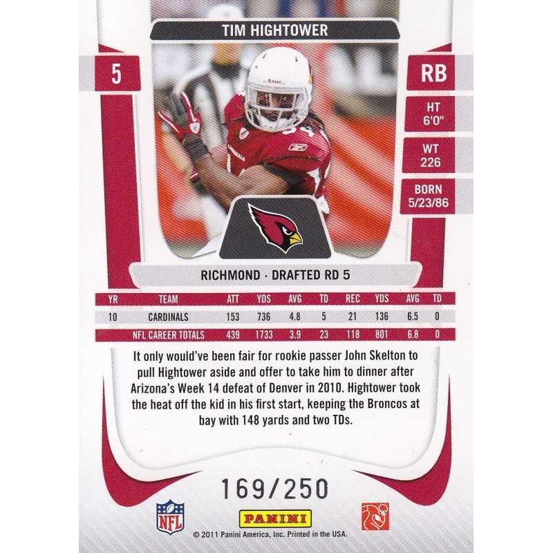 TIM HIGHTOWER 2011 PRESTIGE " XTRA POINTS GOLD " /250