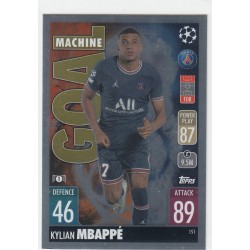 KYLIAN MBAPPE - 2021-22 TOPPS MATCH ATTAX -GOAL MACHINE -151 - PARIS SAINT GERMAIN