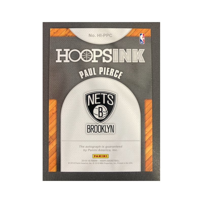 PAUL PIERCE 2018 HOOPS INK AUTO