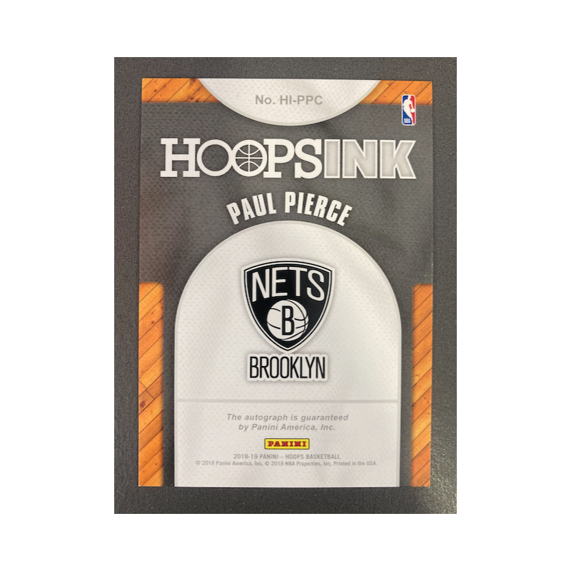 PAUL PIERCE 2018 HOOPS RED INK 02/25