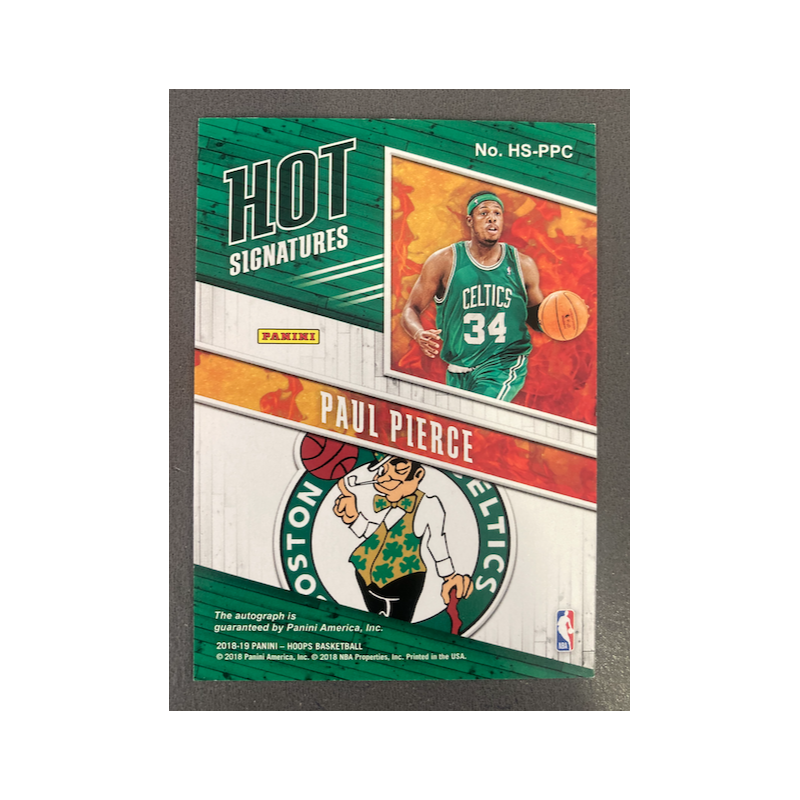PAUL PIERCE 2018 HOOPS RED HOT SIGNATURES 04/25