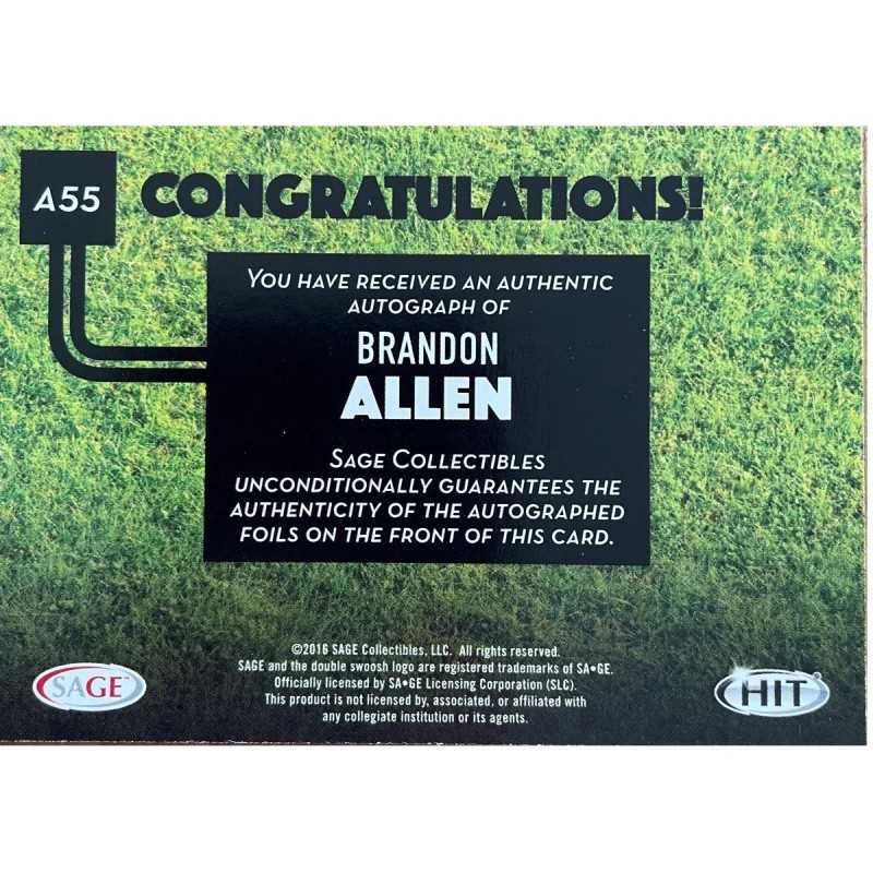 BRANDON ALLEN 2016 HIT AUTOGRAPHE 31/250