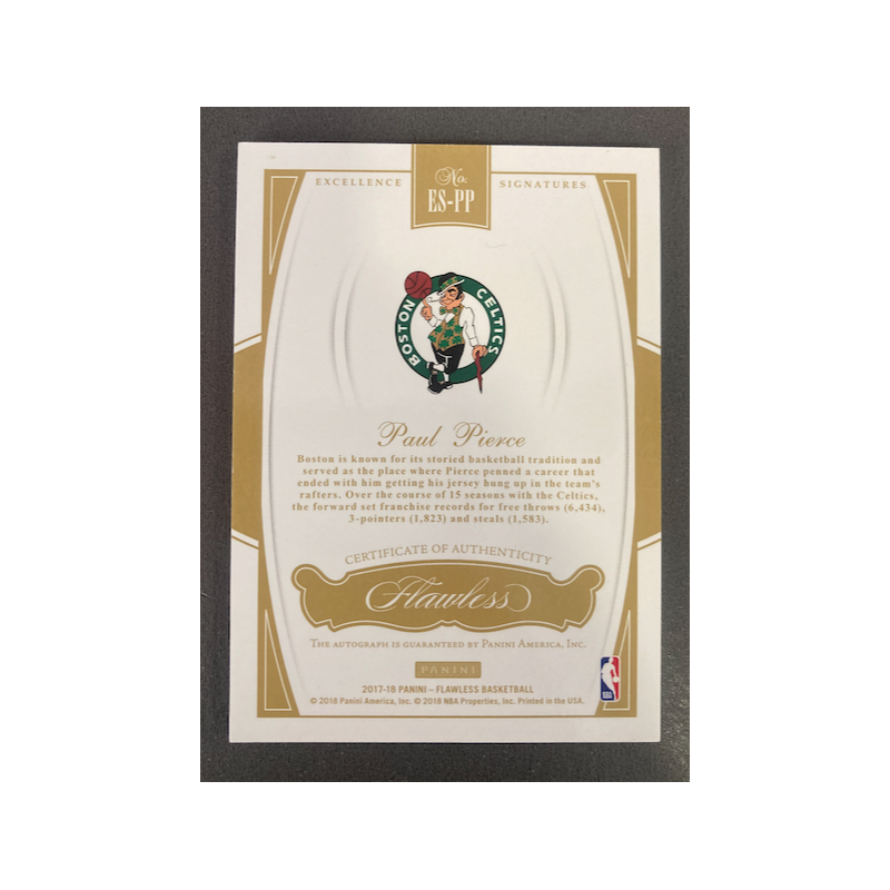PAUL PIERCE 2017 FLAWLESS EXCELLENCE SIGNATURES EMERALD 2/5