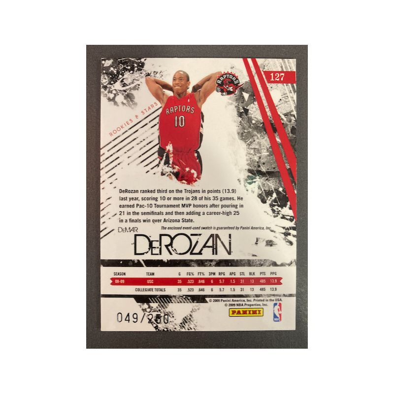DEMAR DEROZAN 2009 ROOKIEs AND STARS JERSEY RC 49/250