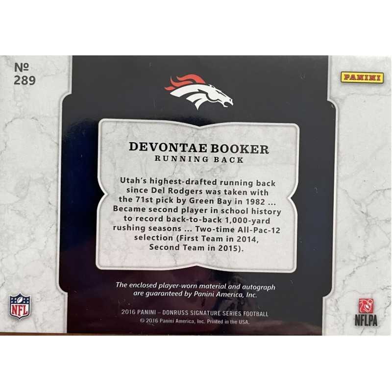 DEVONTAE BOOKER 2016 DONRUSS PATCH AUTOGRAPHE
