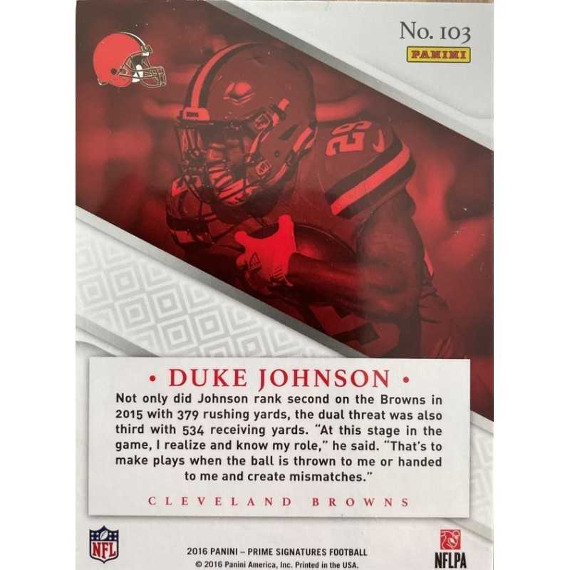 DUKE JOHNSON 2016 PRIME SIGNATURES