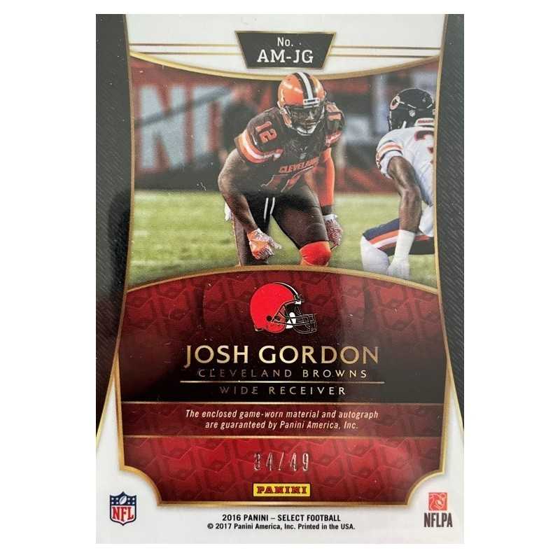 JOSH GORDON 2016 SELECT 34/49 PATCH AUTOGRAPHE