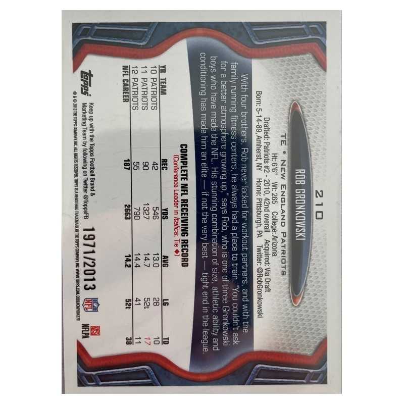 ROB GRONKOWSKI 2013 TOPPS 1971/2013