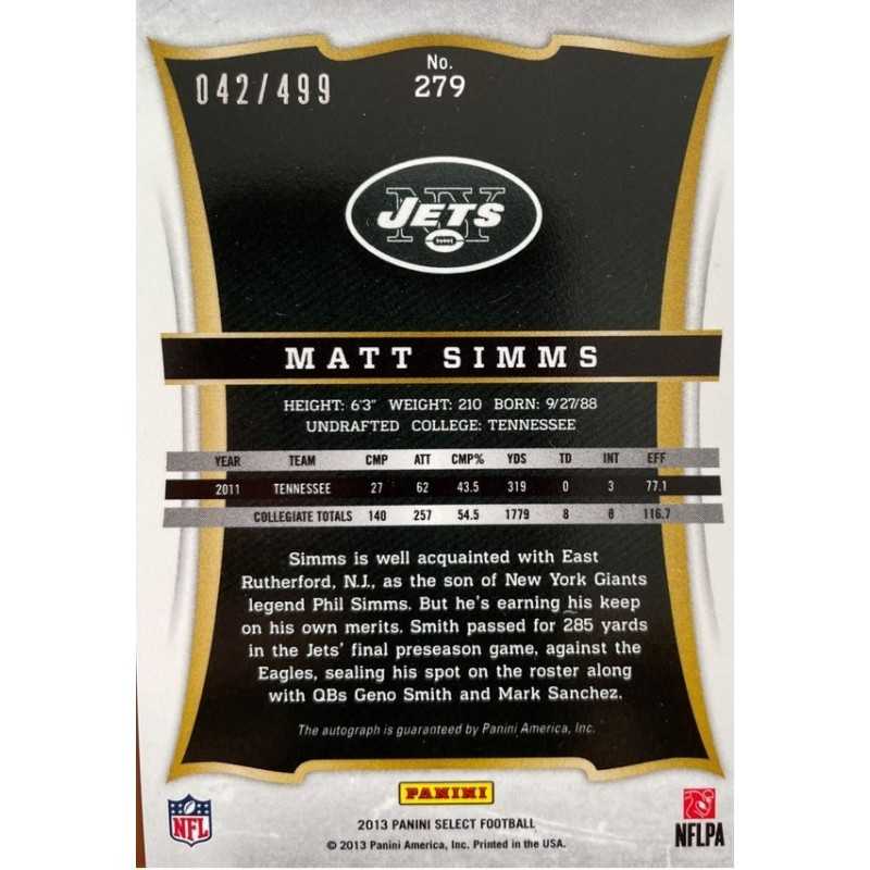 MATT SIMMS 2013 SELECT 42/499