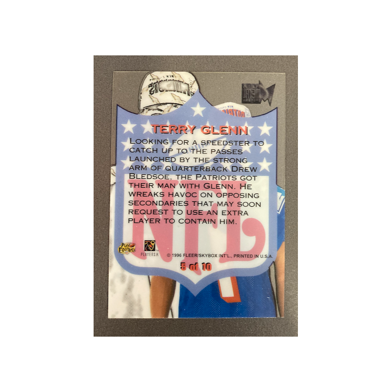 TERRY GLENN 1996 FLEER METAL FRESHLY FORGED ROOKIE 5 OF 10