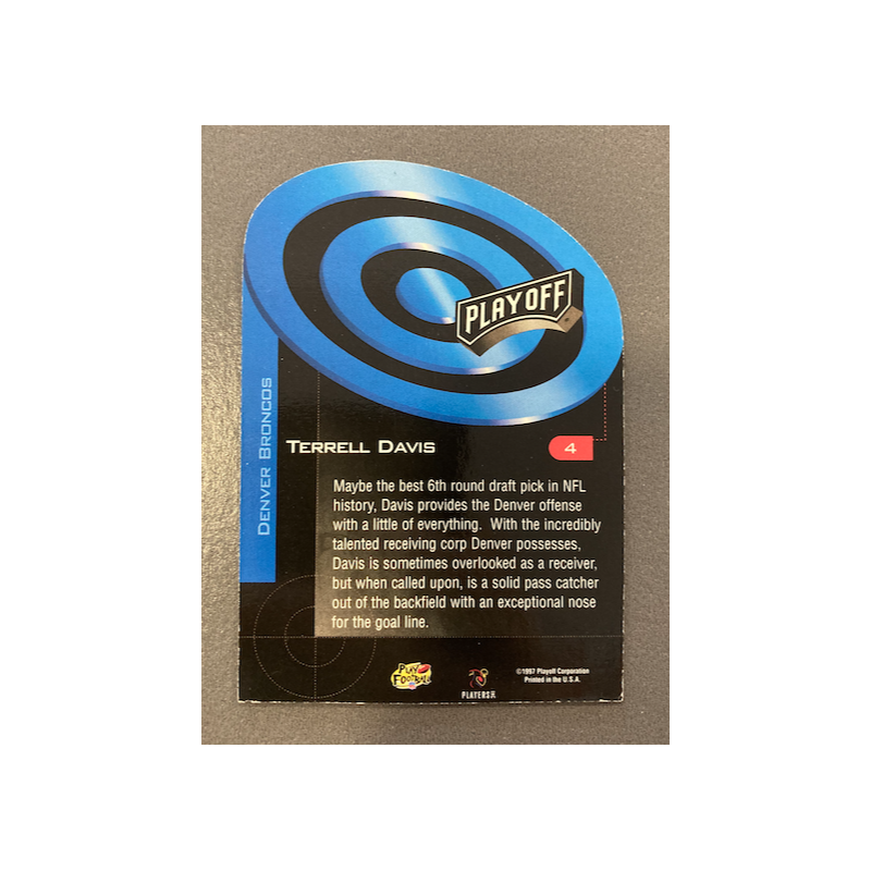 TERRELL DAVIS 1997 PLAYOFF ZONE PRIME TARGET 4