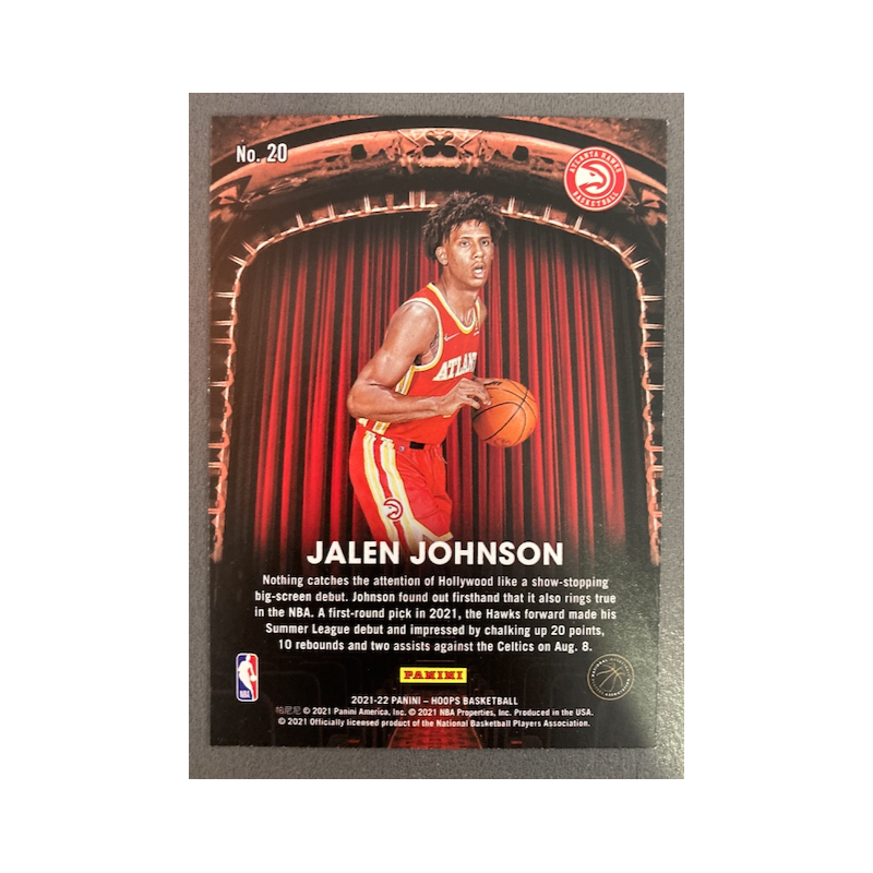 JALEN JOHNSON 2021-22 PANINI HOOPS NOW PLAYING