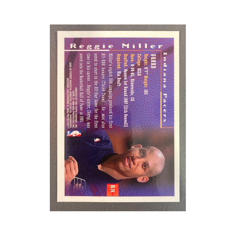 REGGIE MILLER 1995 TOPPS MYSTERY BORDERLESS REFRACTOR M14