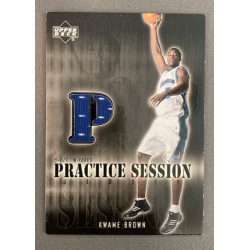 KWAME BROWN 2002 UPPER DECK PRACTICE SESSION JERSEY