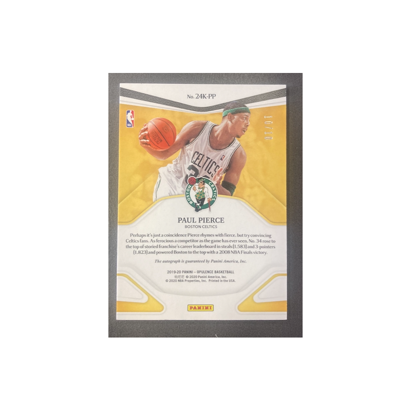 PAUL PIERCE 2019-20 OPULENCE AUTO 24K 10/10