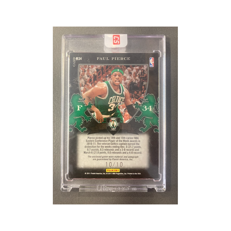 PAUL PIERCE ELITE BLACK BOX CRUSADE MATERIALS AUTO /10