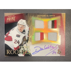 STEPHANE DA COSTA 2011 PANINI PRIME ROOKIE QUAD PATCHES AUTO 11/25