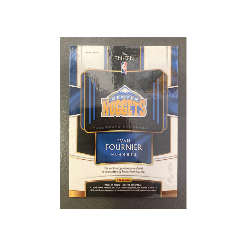 EVAN FOURNIER 2018-19 SELECT BLACK TAG 1/1