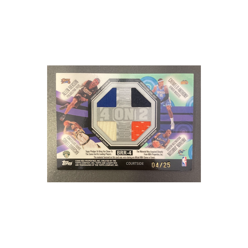 PIERCE / NOWITZKI / WADE / ARENAS / IVERSON / ANTHONY / JAMISON / LEWIS 2005-06 LUXURY BOX 4 ON 2 4/25