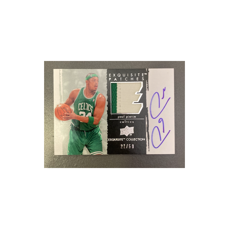 PAUL PIERCE 2009-10 EXQUISITE COLLECTION PATCHES AUTO 21/50
