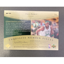 PAUL PIERCE 2004-05 EXQUISITE NUMBER PIECES 03/34