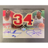 PIERCE / OLAJUWON 2006-07 EXQUISITE DUAL NUMBER PIECES DUAL PATCH AUTO 05/34