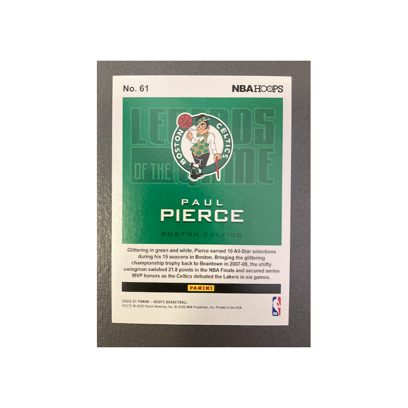 PAUL PIERCE 2020-21 HOOPS LEGEND OF THE GAME 115/699