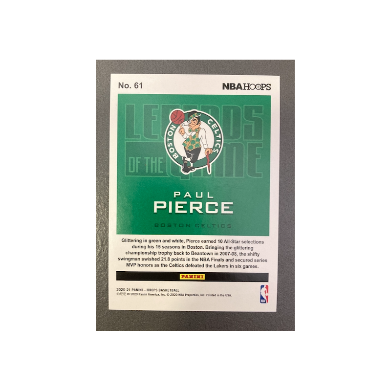 PAUL PIERCE 2020-21 HOOPS LEGEND OF THE GAME 89/199