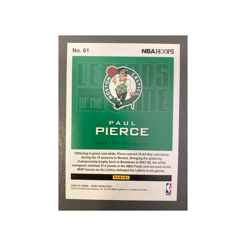 PAUL PIERCE 2020-21 HOOPS LEGEND OF THE GAME GOLD 2/10
