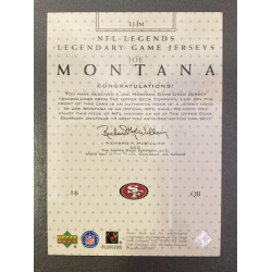 JOE MONTANA 2000 NFL LEGENDS GAME JERSEYS