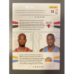 TY LAWSON / TAJ GIBSON 2009-10 PANINI SEASON UPDATE DUALS ROOKIE AUTO 85/99